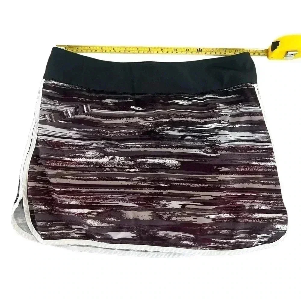 Athleta Skort Active Tennis Golf Black & Burgundy Size 12
